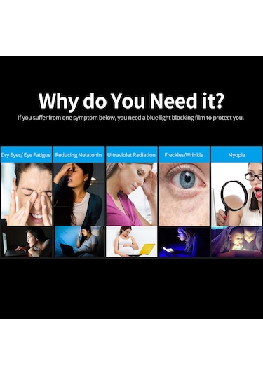 Vkemall 15.6" 16:9 Notbook Ekran Koruyucu - Mavi Işık Filtresi 70% , Mat Ve Parlak İki Yönlü, Göz Koruma, Kolay Kurulum