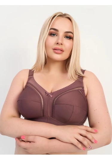 Sim Sim Büyük Beden Kadınlar İçin Korsesiz Sütyen 275702119 Kahverengi