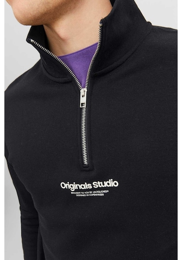 Jack & Jones Jorvesterbro Erkek Sweat Siyah
