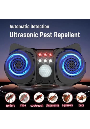 Xuweiwei D215 Siyah Soundwave Teknolojili Haşere Kovucu Kızılötesi Otomatik Yakalama Yüksek Güç Usb İç Mekan Depo Otel Fabrika İçin