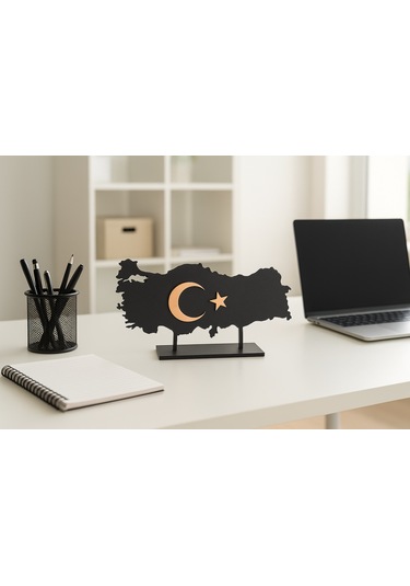 Şık Masaüstü Türkiye Haritası Hediyelik Konsept Ürün 20x10 Cm