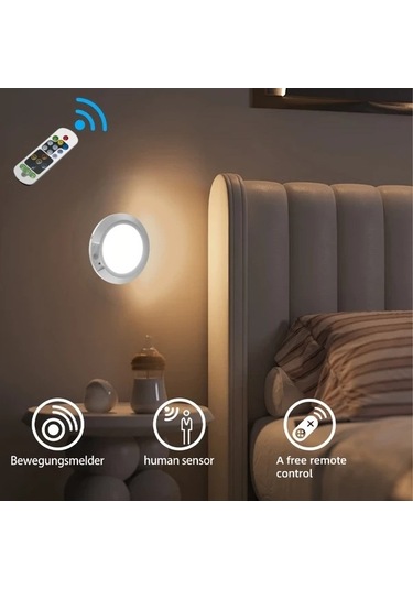 Fastbuy Uzaktan Kumandalı Hareket Sensörlü Tavan Lambası - 5 Parlaklık Seçeneği Ve 3 Renk