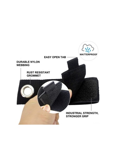 Ulzyvf 6 Adet Yeniden Kullanılabilir Nylon Kablolama Bağı - Dayanıklı Askılı Kordon Düzenleyici 110cm Siyah Siyah