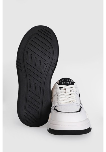 Lufian Maya Kadın Sneaker Ayakkabı Bej Siyah Bej Siyah