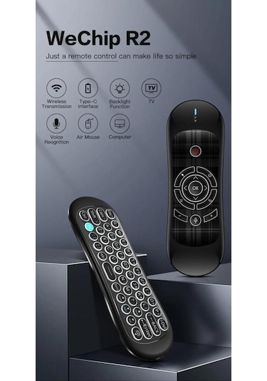 Trendooze Wechip Uzaktan R2 Mouse Kumanda Klavye Kablosuz Air Xd