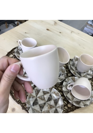 Keramika Kahve Fincan Takımı 12 Parça 17726 Mermer Desen