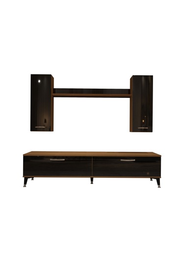 Decoraktiv Eko 7 Slm Std Silver Tv Ünitesi Tv Sehpası Ceviz - Siyah