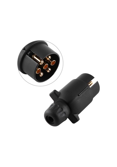 Konesam Avrupa Stili 7 Pinli N Tipi Plastiğe Dayanıklı Tırnak Bağlantı Plug, Fren, Sinyal Ve Etiket Lambaları İçin Güvenli Bağlantı, Kolay Kurulum - Trailer Ve Karavanlar İçin