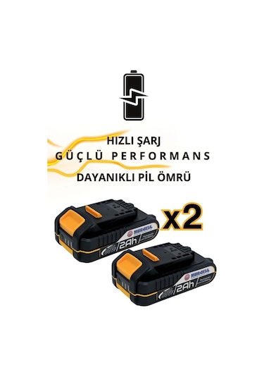 Mur-Cell MUR-PL10W Sarı 21V 2.0AH Profesyonel Çift Batarya Şarjlı Alçıpan Vidalama Sarı