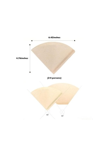 Dancemonkey Geeksen 100 Adet Doğal Ahşap Hamurlu V60 Kahve Filtresi - Çevre Dostu Beyaz, Premium Kalite, Kullanıcı Dostu Beyaz