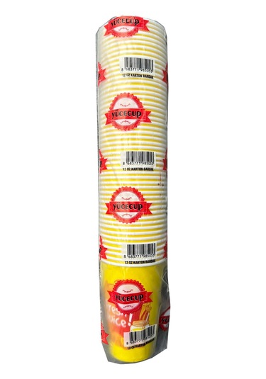 Dağyüce Kağıt Karton Bardak Tek Kullanımlık Çay Kahve Bardağı - 12 Oz - 50 Adetlik Paket