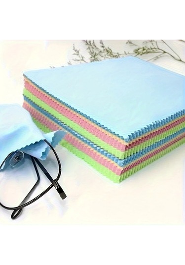 Fochsia 50 Parça Süet Gözlük Temizleyici Mikrofiber Lens Cep Telefonu Ekranı Temizleme Bezi