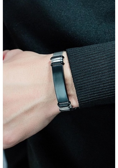 Kişiye Isimli Hasır Kemer Kordon Çelik Erkek Bileklik Scb13S Çok Renkli