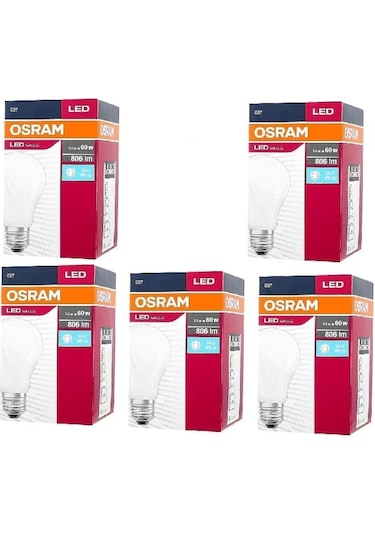 Osram Led Value Ampul Beyaz Işık 8.5 W 60watt 5 Adet