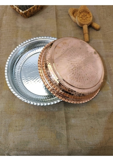 Modabakır Bakır Paşa Sahani 35 Cm, Bakır Derin Tabak Model:852741 Bakır