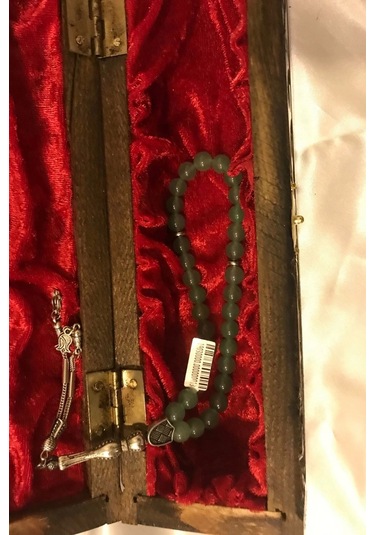 Tespih Florit Doğal Taş Tesbih Gümüş İmameli Ahşap Kutulu Çok Renkli