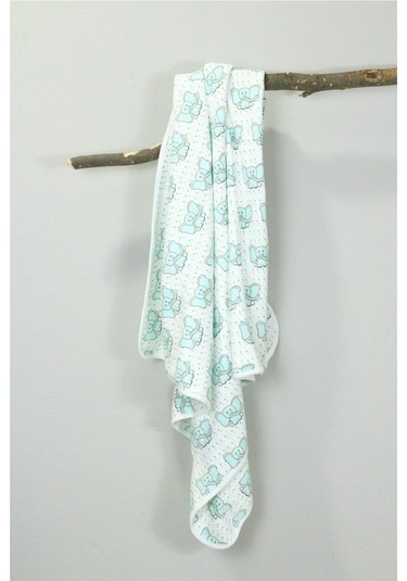 Ecocotton Borneo Penye Battaniye Mint 80x90 Yeşil