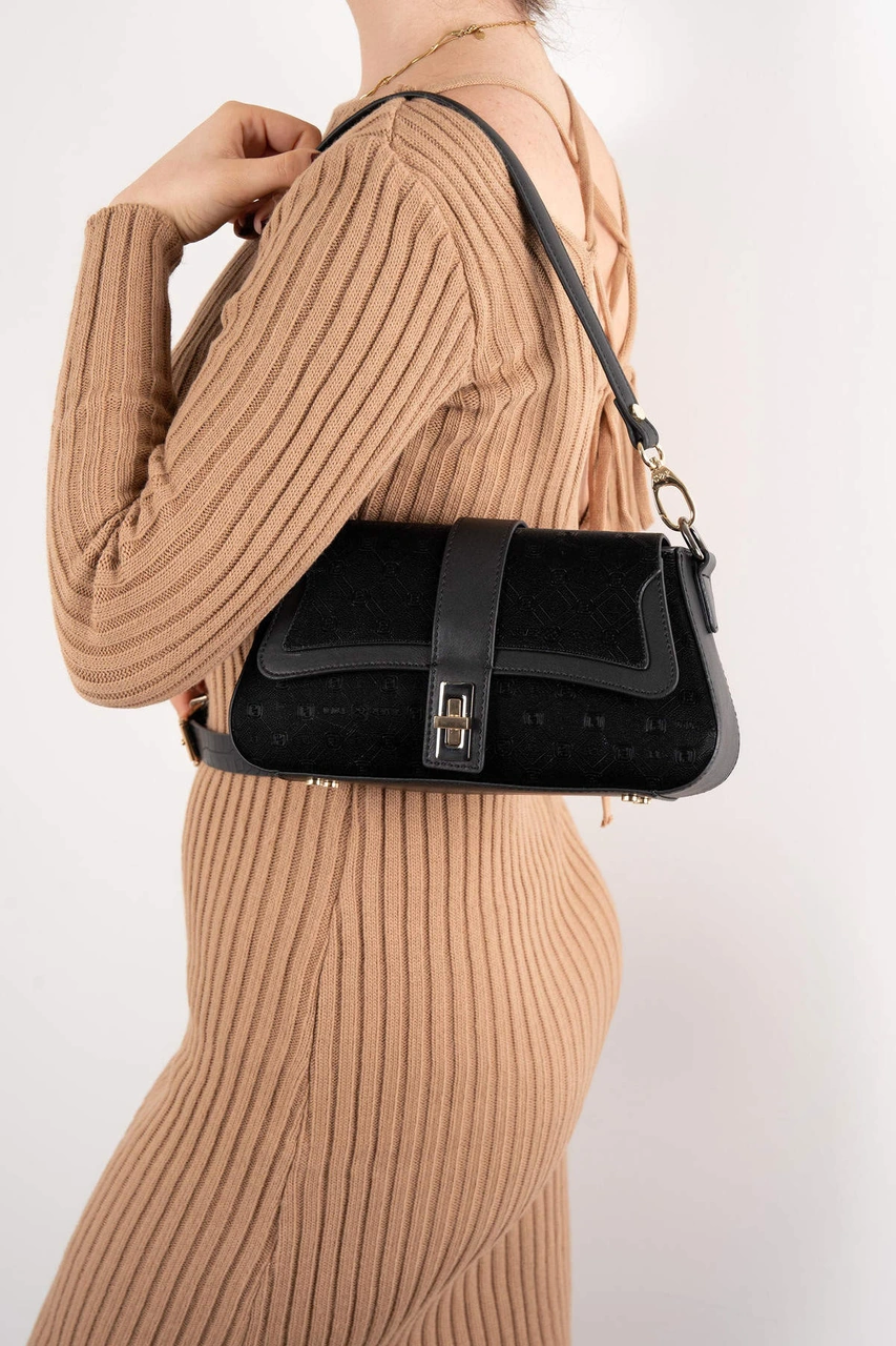 Silver Polo Kadın Omuz Çanta 1177 Siyah - Çok Renkli