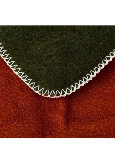 Çift Kişilik Düz Pamuklu Battaniye Çift Taraflı 200 X 220 Yeşil