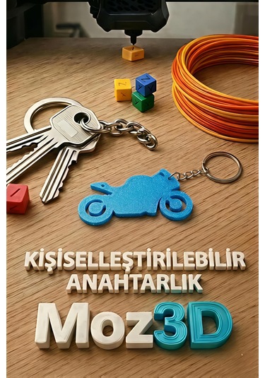 İsimli Motosiklet Anahtarlık Çok Renkli