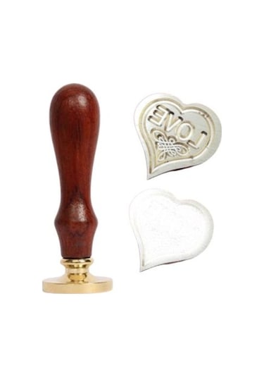 Mektup Damga Mühürü Love Kalp + 30 Mühür Mumu + Eritme Kaşığı