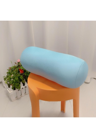 Cushie Yastıklar Mikro Boncuklu Silindir Yumuşak/esnek/son Derece Rahat Rulo Yastık Açik Mavi