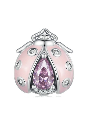 Scc2450 Ayar Gümüş S925 Uğur Böceği Böcek Bileklik Boncuklu Aksesuarlar Çok Renkli