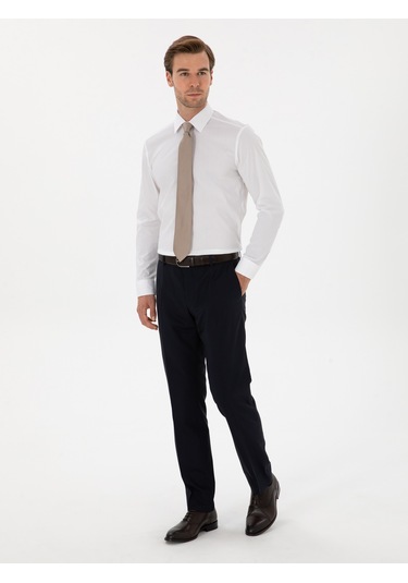 Cacharel Beyaz Slim Fit Pamuk Karışımlı Gömlek