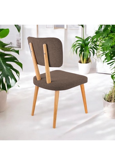 Polly Ahşap Sandalye Kahverengi 4 Adet