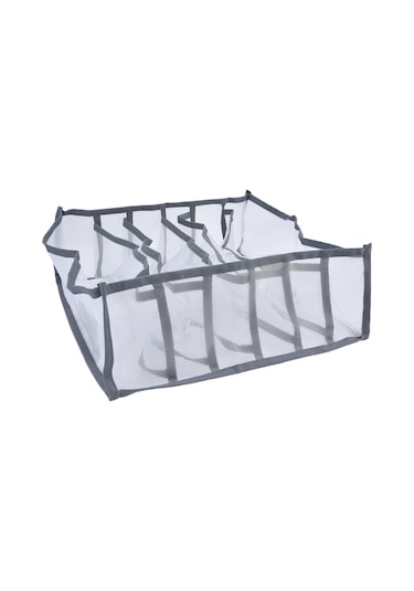 Skycity Nylon Mesh Organizer: Çok Amaçlı Giyim Depolama Kutusu, Katlanabilir, Bölmeli, Hava Geçirgen, Sıcak Ve Çorap İçin Gri 6 Bölmeli Çok Renkli