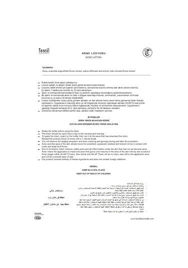 Tensil Akne Karşıtı Serum Bitkisel Sivilce Losyonu 20 ML