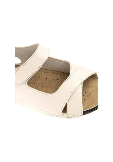 Muya Flores 32240-002 Anatomik Taban Kadın Sandalet Bej 36-40 001