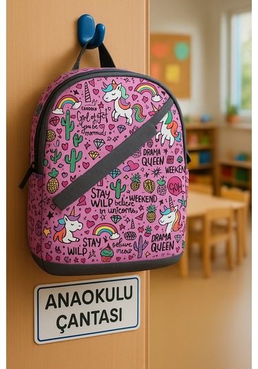 Newbag Unicorn Kız Anaokulu Sırt Çantası Yeni Sezon -açık Pembe