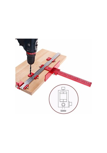 Rox Wood Alüm.+ Abs Delik Delme Merkezleme Cetveli