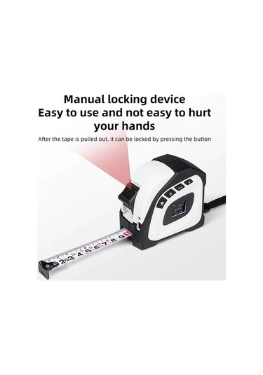 Pazly 2'si 1 Arada Dijital Şerit Metre: 40m Lazer Ölçüm + 5m Şerit, 4 Modlu, Taşınabilir, Kullanışlı 40m Lazer Ölçüm Ve 5m Şerit