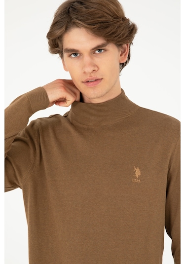 U.s. Polo Assn. Erkek Haki Melanj Kazak /triko 50288887-vr125 Haki Melanj