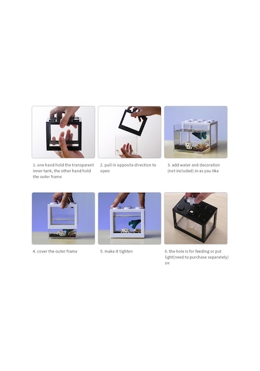 Youmex Küçük Akvaryum Mini Balık Kumu 12x8x10.5cm Sarı Plastik Akvaryum Balık Yetiştirme Kutusu