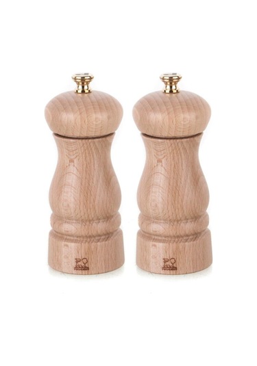 Peugeot Clermont Natural Karabiber Ve Tuz Değirmen Seti 13 Cm Ahşap