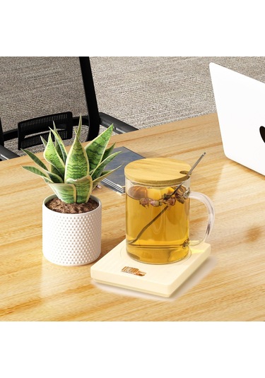 Suntek Magideal Ofis Mutfakları Için Masa Kahve Isıtıcısı Bardak Sarı