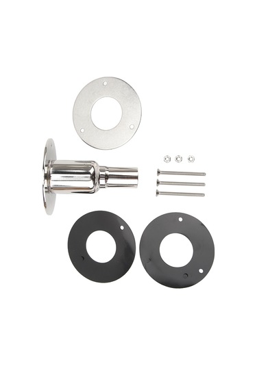 Lemestar 316 Paslanmaz Çelik Gemi Exhaust Bağlantı Elemanı - 22mm Boru Soketi, Siyah Yalıtkanlı, Deniz Ortamı İçin Dayanıklı