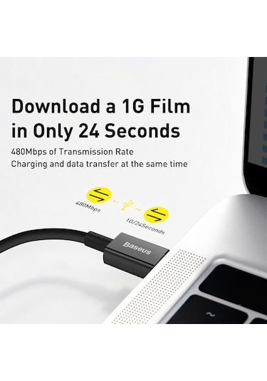 Baseus Superior Serisi Catlys-c01 Pd 20w Usb-c / Type-c - 8 Pin Arayüz Hızlı Şarj Veri Kablosu, Kablo Uzunluğu: 2m