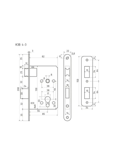 Nora-m Giriş Ve Oda Kapıları İçin Gömme Kilit 4-3 Nora-m 265467834 Zirveli