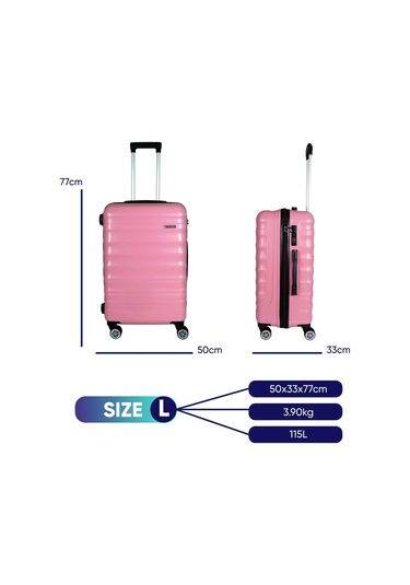 Vegmann Delphin Pembe Büyük Boy Valiz Pembe