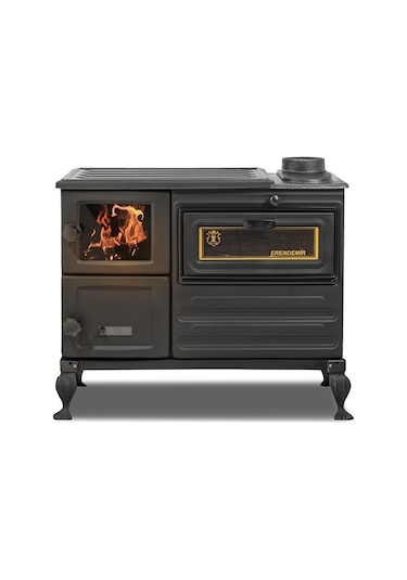 Erendemir Kuzine Em804B-T-P Tuğlalı Pik Ayaklı Şömine