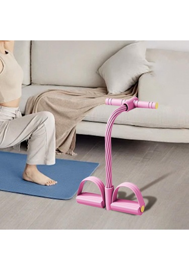 Suntek Omuz Kol Bel Için Pedal Direnç Bandı Çok İşlevli Pembe