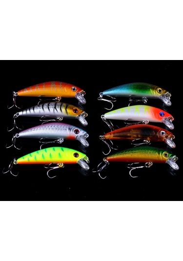 Hengjıa Set056 56 Parça Payet Seti Metal Payetler Sahte Yem Taze Levrek Balıkçılık Yem Seti, Uzunluk: 3 İla 10cm, Torbalı