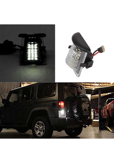 Pazly Wrangler Ve Seti Reedark Plaka Parlak Led Koruyucu Jk Jeep İçin Çerçeve Aydınlatma 2007-2018 Eo