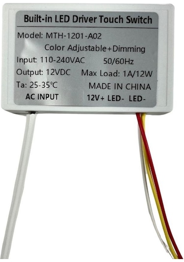 220v Girişli 12v Tunable Dokunmatik Ayna Arkası Sensör Ayna Lambası Banyo Aynası Mobilya Sensörü Renkli