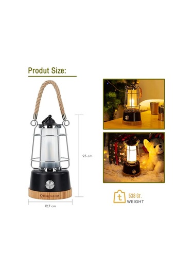 Kingcamp Echo Retro Kamp Lambası Çok Renkli