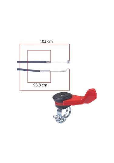 Çapa Makinası Cırcırlı Kelepçeli Gaz Kolu Ve Teli